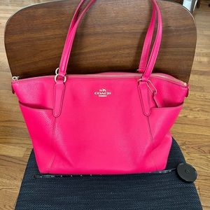 Coach hot pink tote